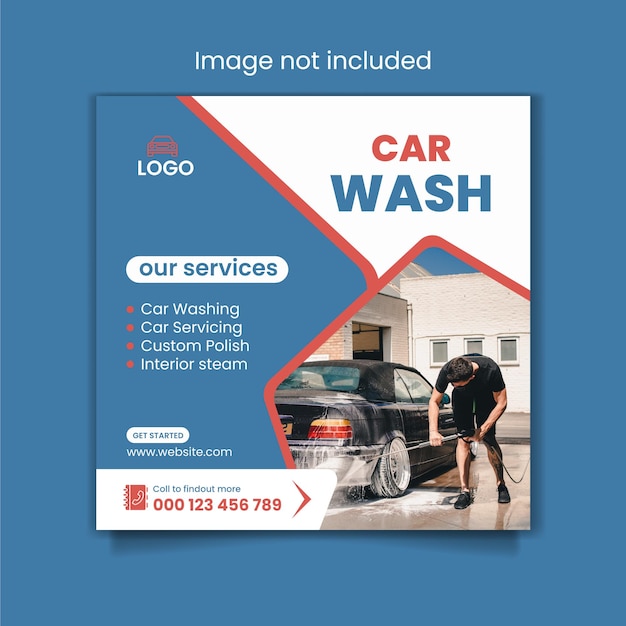 Car wash and car washing social media post