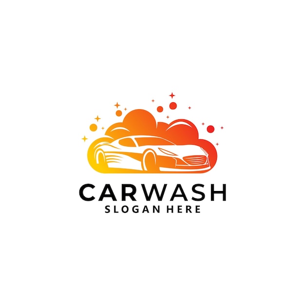 Car wash logo vector design template