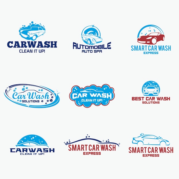 Vector car wash logo