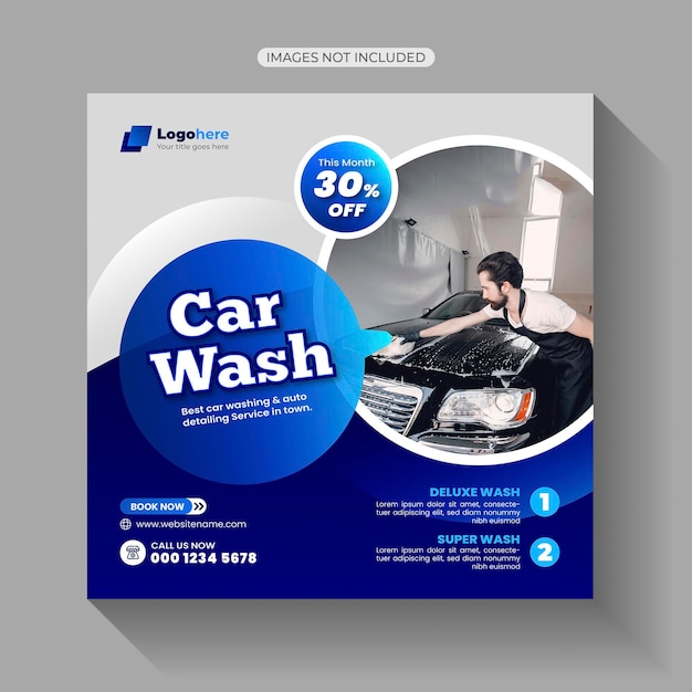 Car Wash Social Media Post Template