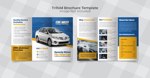 Car wash trifold brochure