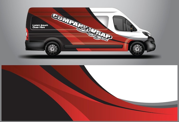 Car Wrap Company Design Vector Graphic Background designs for vehicle van livery and cargo