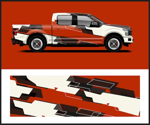 Vector car wrap decal vinyl sticker design