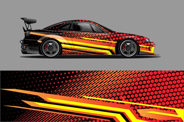 Car wrap design. 