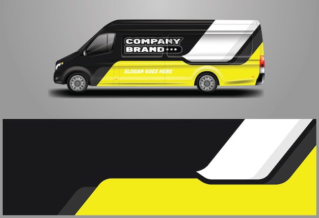 Car Wrap Van Design Vector Graphic Background designs for vehicle Company livery and cargo