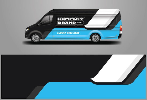 Car Wrap Van Design Vector Graphic Background designs for vehicle Company livery and cargo