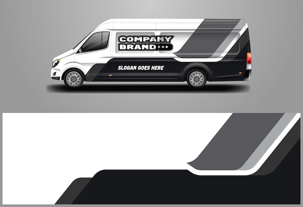 Car Wrap Van Design Vector Graphic Background designs for vehicle Company livery and cargo