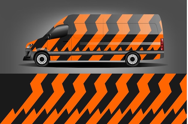 Car wrap van design vector graphic background designs