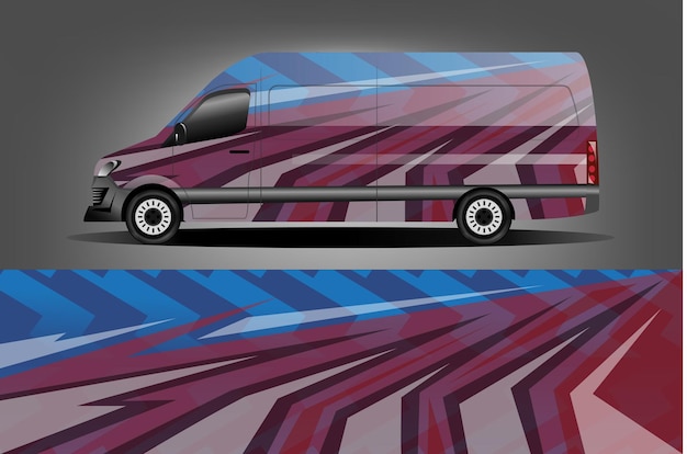 Car wrap van design vector graphic background designs