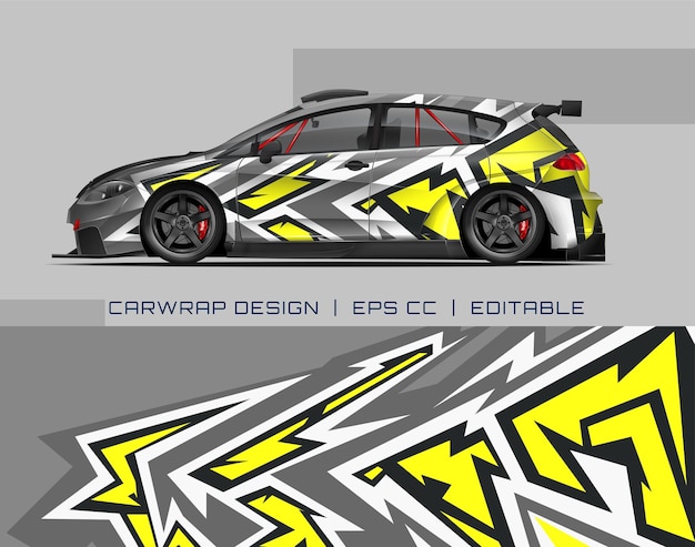 Car wrapping design with abstract texture Abstract racing background