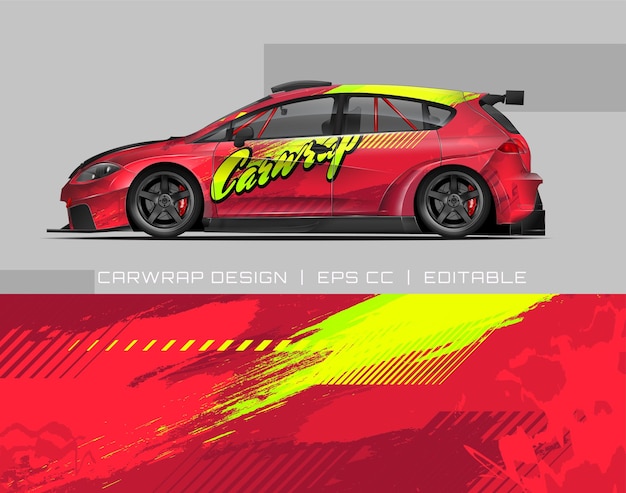 Car wrapping design with abstract texture Abstract racing background