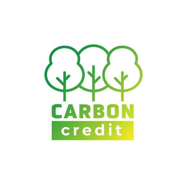 carbon credit vector design co2 gas offset