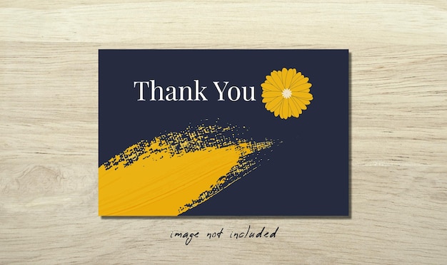 Card template brushstroke and blooming botanic Elegant luxurious minimal formal official design