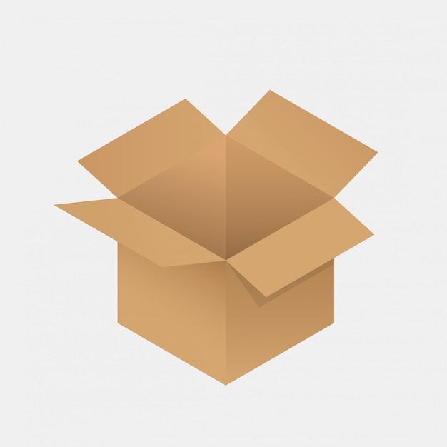 Cardboard box icon .