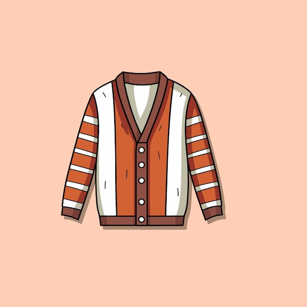 cardigan vector clip art illustration