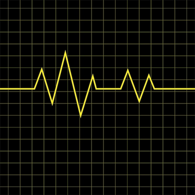 Vector cardiologist pulse line monitor display icon vector element design template