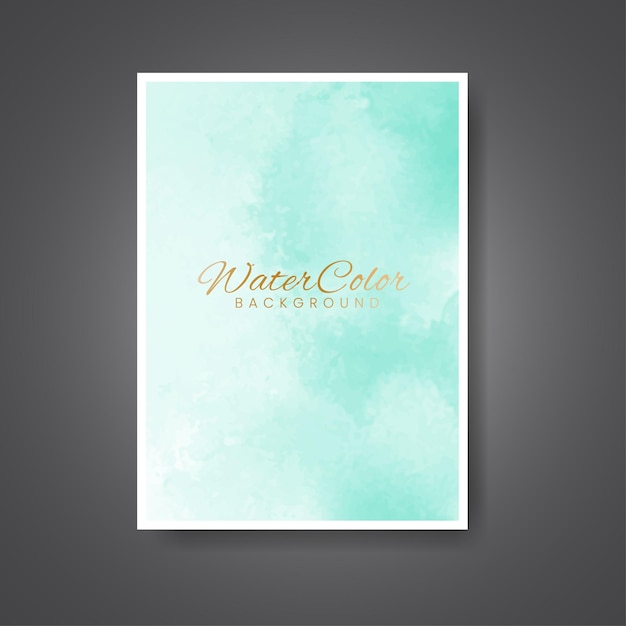 Cards with watercolor background Design for your cover date postcard banner logo