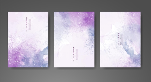 Cards with watercolor background Design for your cover date postcard banner logo