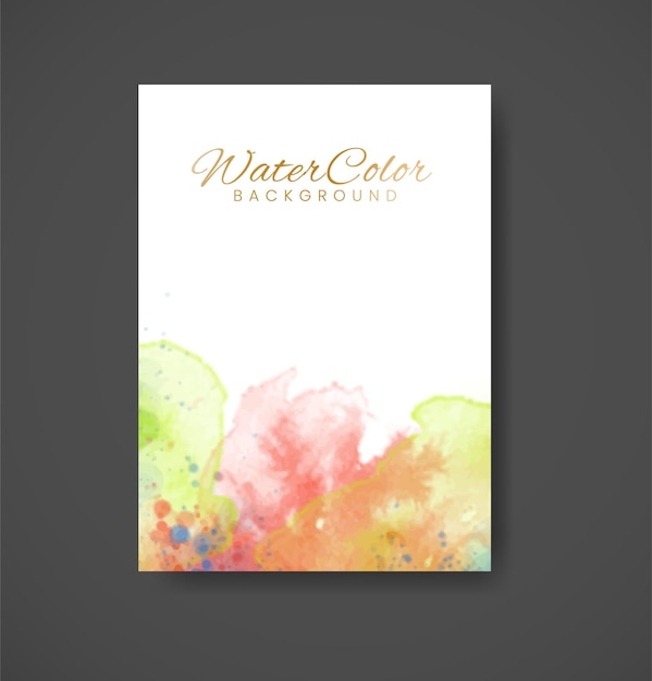 Cards with watercolor background Design for your cover date postcard banner logo