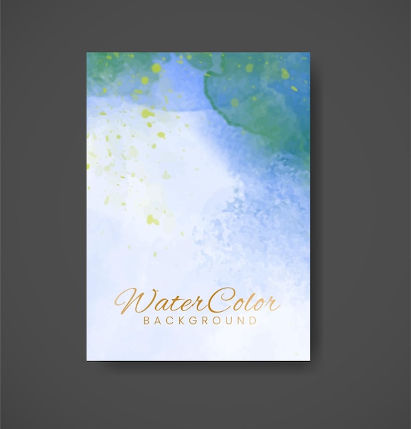 Cards with watercolor background Design for your cover date postcard banner logo