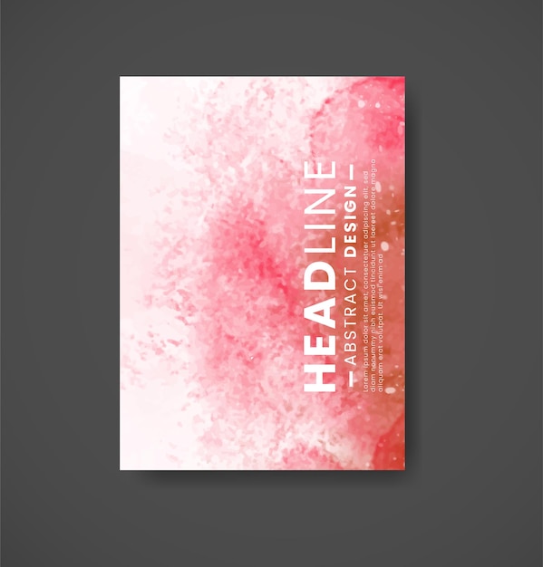 Cards with watercolor background Design for your cover date postcard banner logo