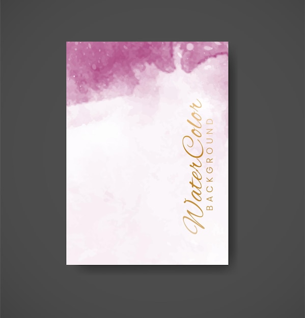 Cards with watercolor background Design for your cover date postcard banner logo