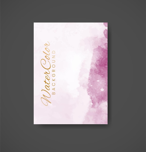 Cards with watercolor background Design for your cover date postcard banner logo