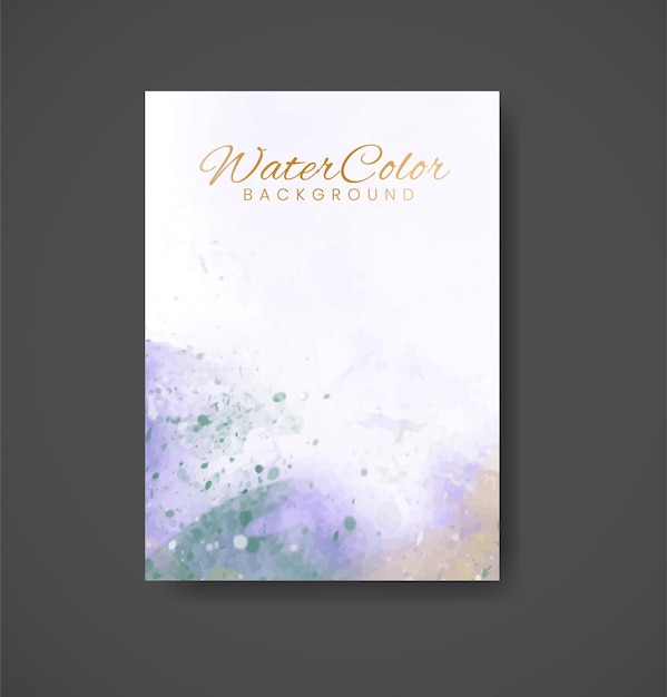 Cards with watercolor background Design for your cover date postcard banner logo