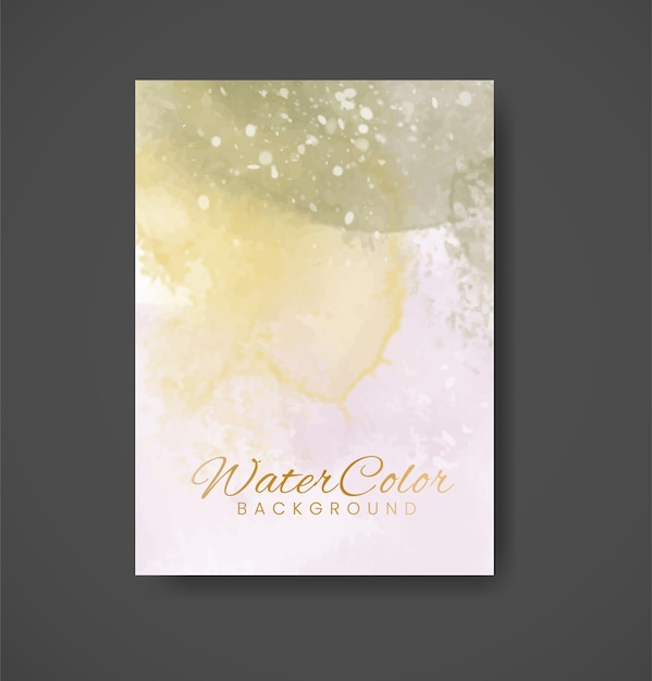 Cards with watercolor background Design for your cover date postcard banner logo