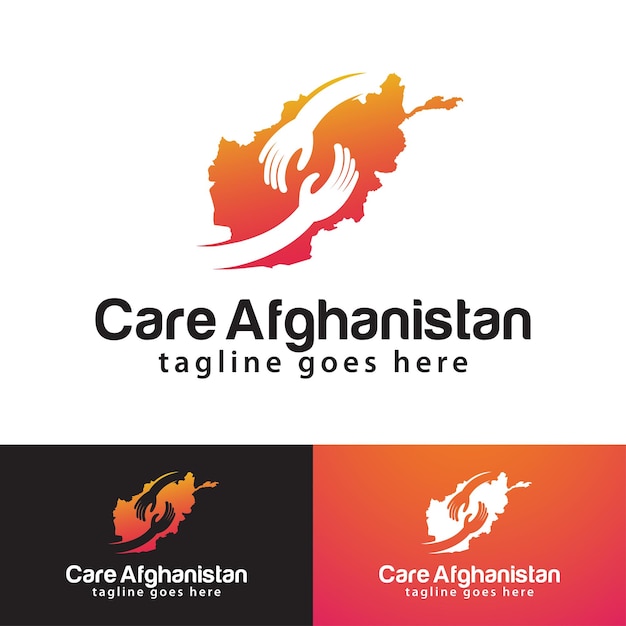 Care Afghanistan logo design template