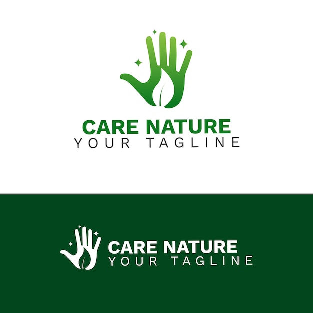 Care Nature Logo Vector Illustration