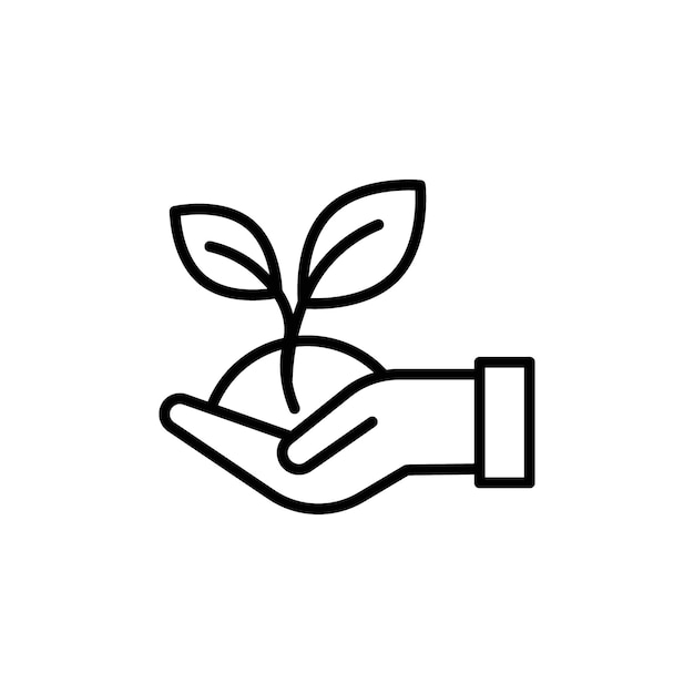 Care of Plant Icon Set Growth eco sprout vector symbol Green Nurture Sign