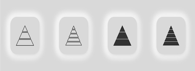 Career finance pyramide icon Triangle illustration symbol Sign level chart vector