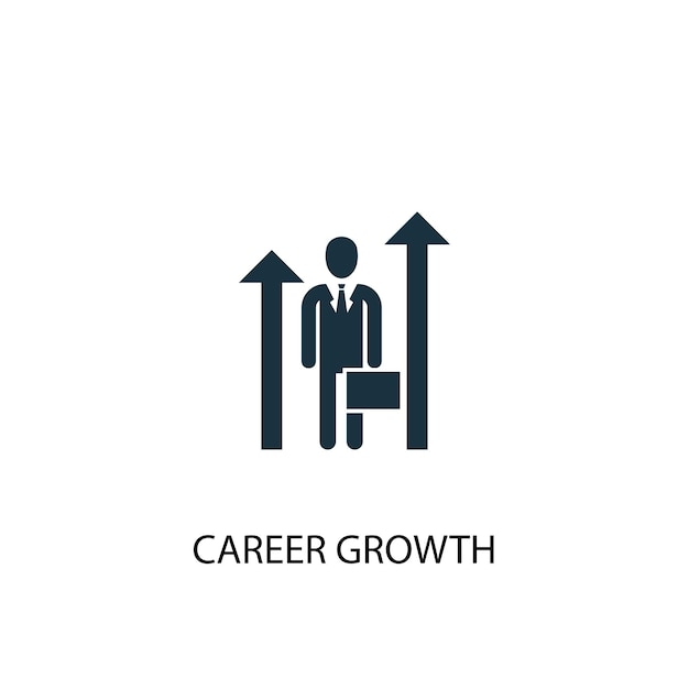 Career growth icon. Simple element illustration. career growth concept symbol design. Can be used for web and mobile.