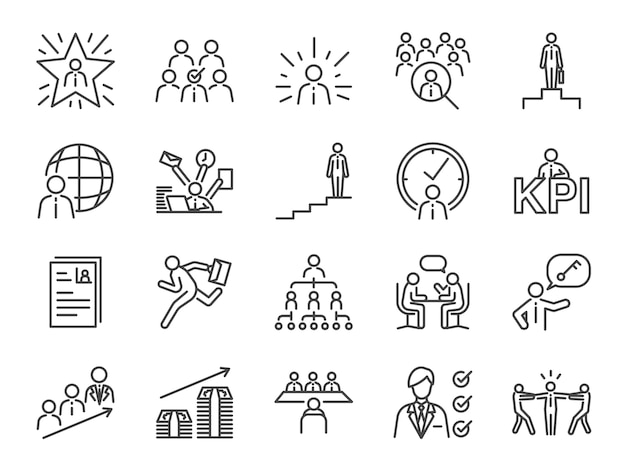 Career path icon set