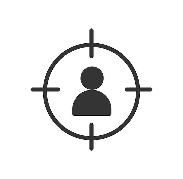 Careergrowth target black icon