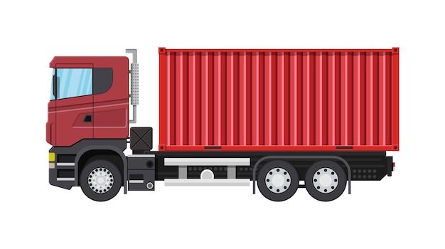 Cargo delivery truck with metal container