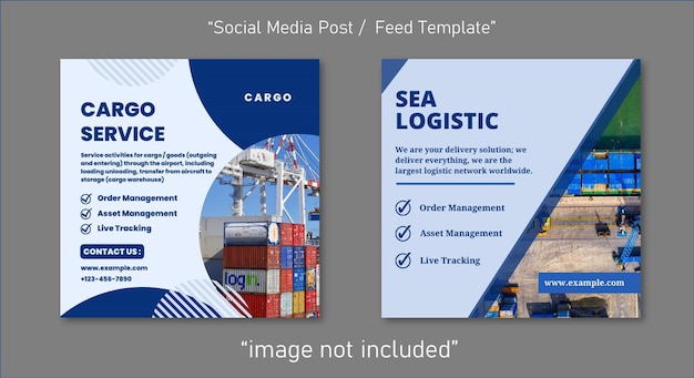 Cargo Logistic Service social media post template