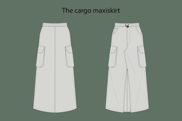 Cargo Maxi Skirt 1