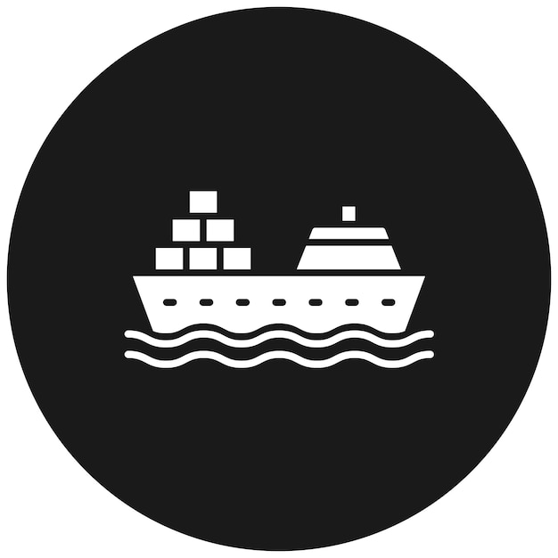 Cargo Ship vector icon Can be used for Delivery and Logistics iconset