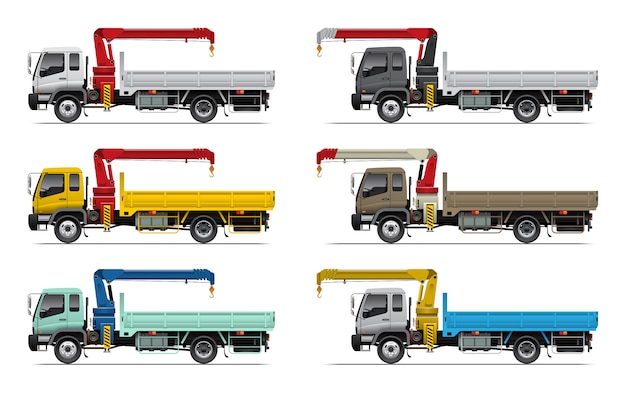 cargo truck with crane set