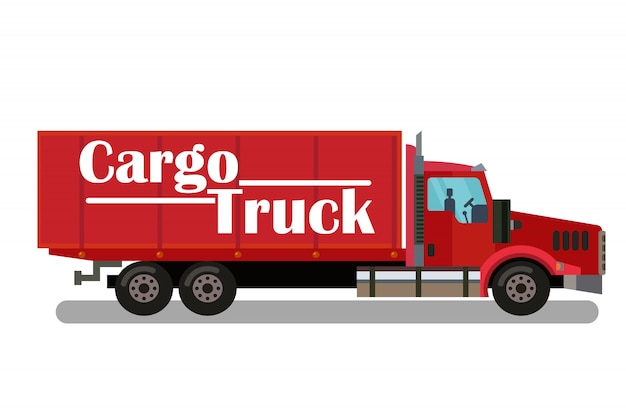 Cargo Trucking, Transportation  Illustration