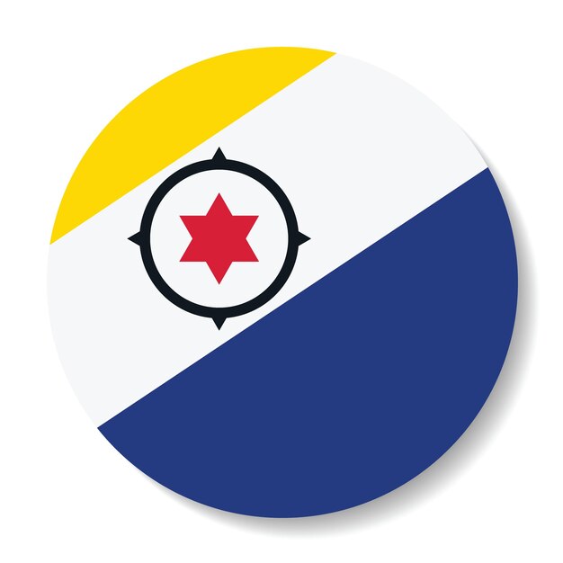 Vector caribisch nederland circle flag icon digital vector illustration