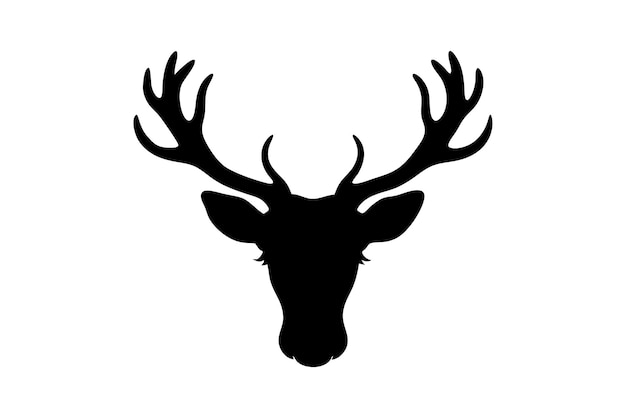 Vector caribou head vector on white background