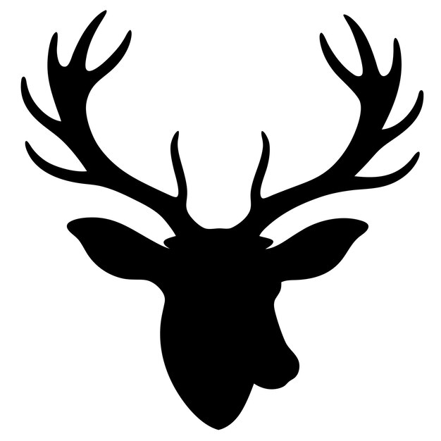 Vector caribou head vector on white background