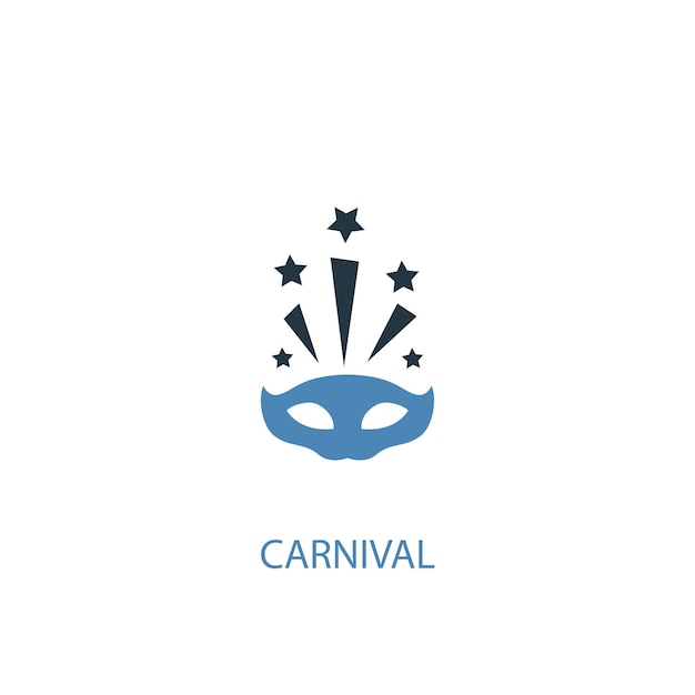 Carnival concept 2 colored icon. Simple blue element illustration. carnival concept symbol design. Can be used for web and mobile UI/UX