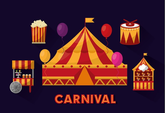 carnival fair festival and circus tent music food 