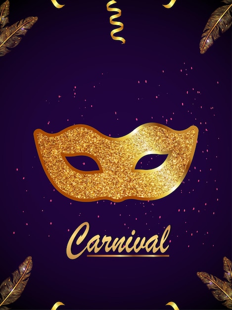 Carnival realistic invitation greeting card