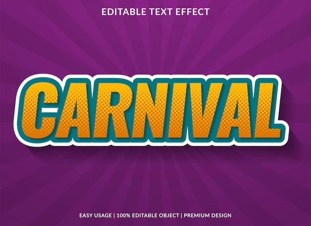 carnival text effect with retro style