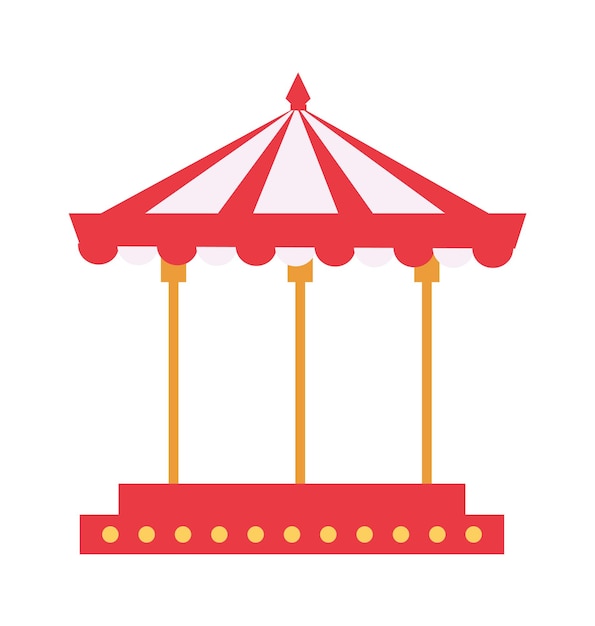 Carousel Amusement Park icon Vector illustration